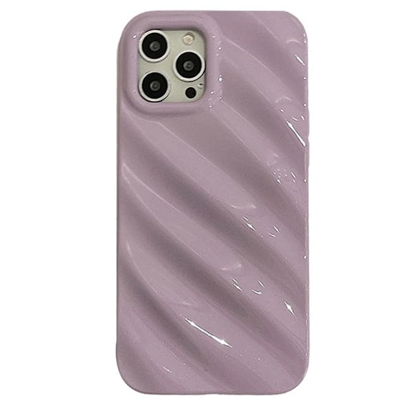 Striped Aesthetic 3D iPhone Case - iPhone 11 / Purple