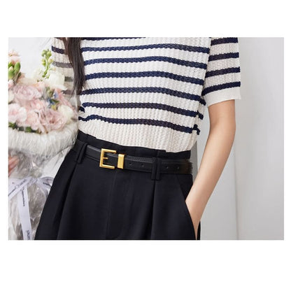 Striped Crew Neck Short Sleeve T Egirldoll