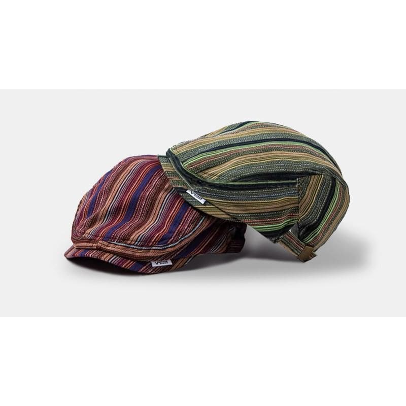 Striped Flat Cap