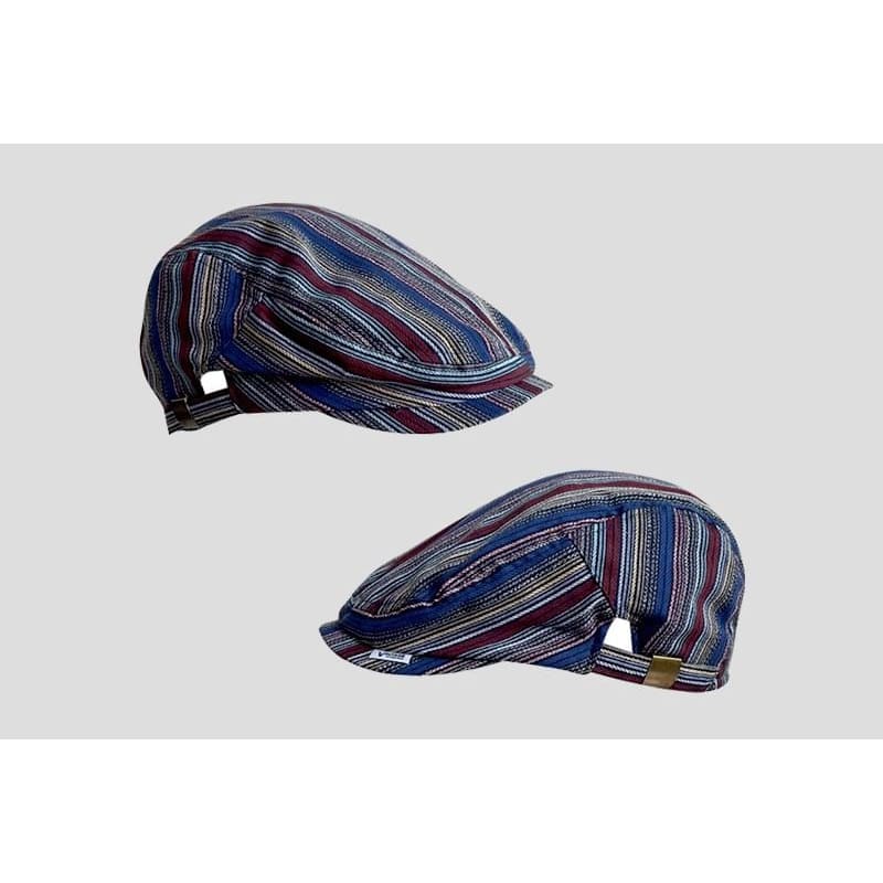 Striped Flat Cap