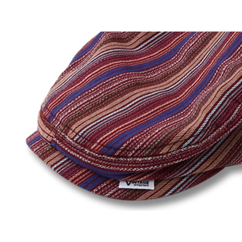 Striped Flat Cap