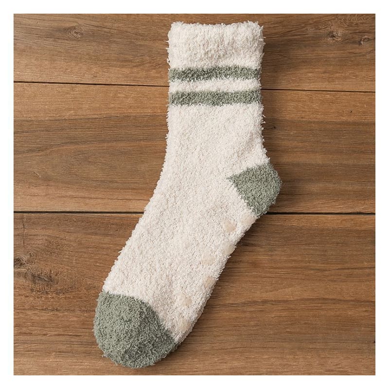 Striped Fleece Short Socks Set