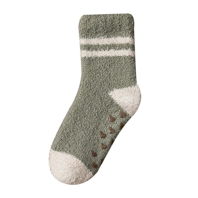 Striped Fleece Short Socks Set