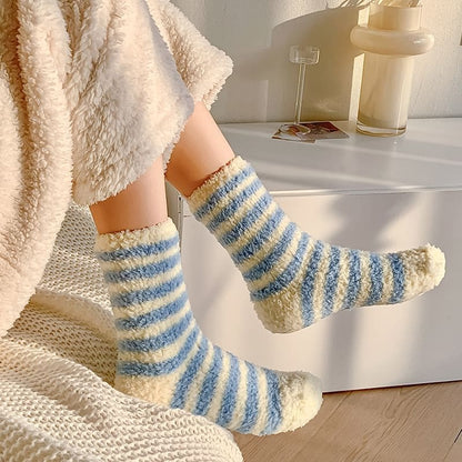 Striped Fleece Socks / Set