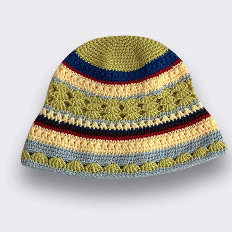 Striped Knit Bucket Hat