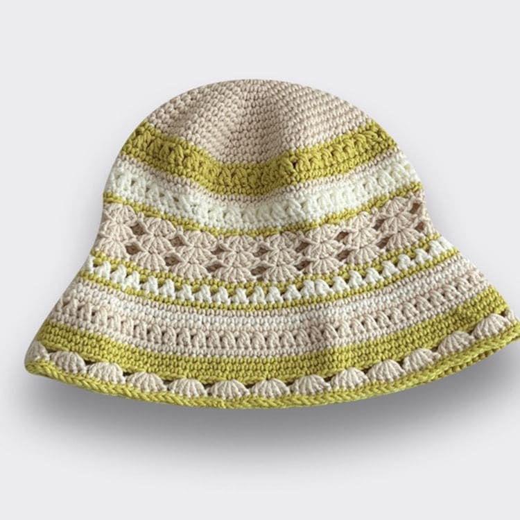 Striped Knit Bucket Hat