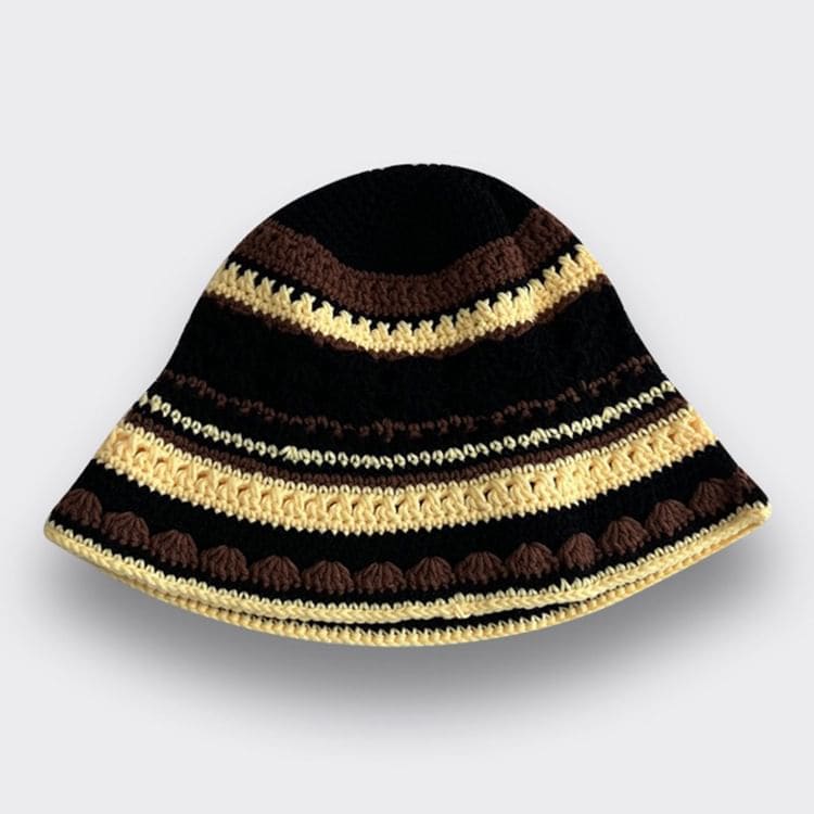 Striped Knit Bucket Hat