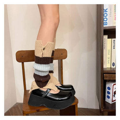 Striped Knit Leg Warmer