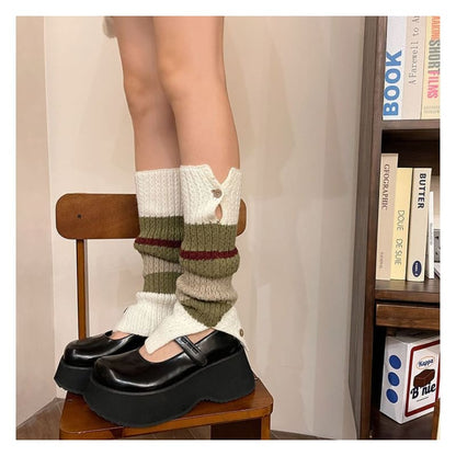 Striped Knit Leg Warmer