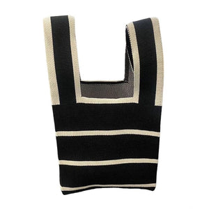 Striped Mini Crochet Bag - Handbags