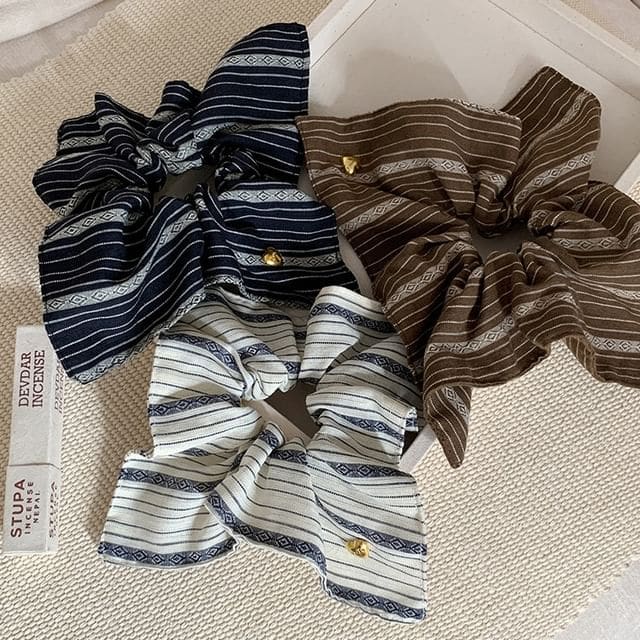 Striped Scrunchie