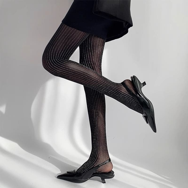 Striped Sheer Tights