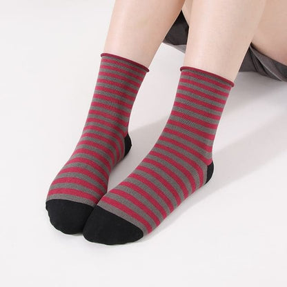 Striped Socks - Black / 35 To 40