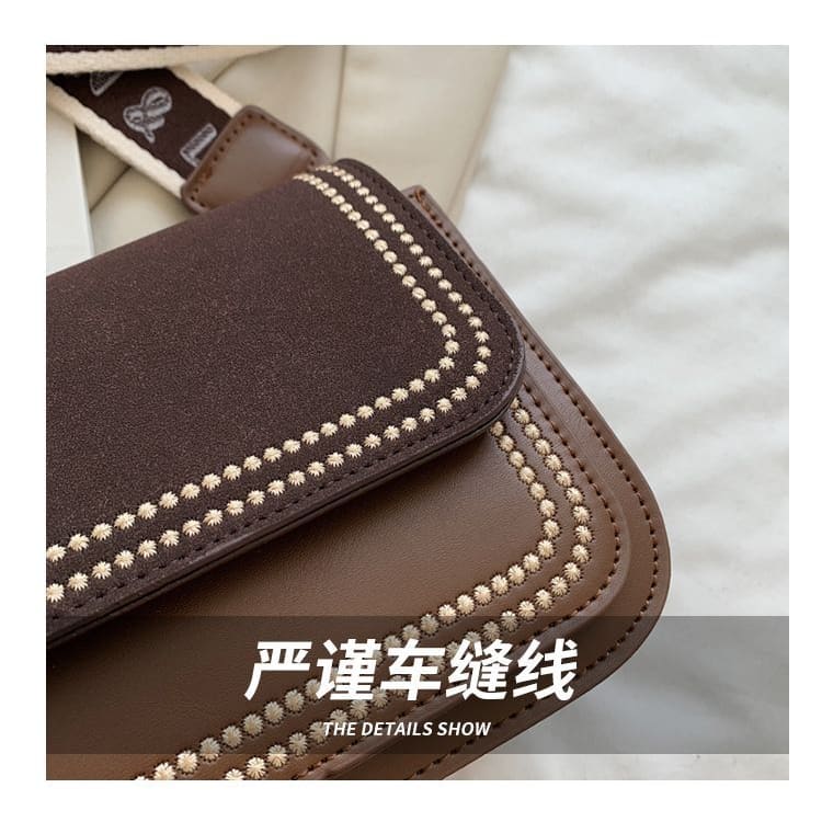 Studded Faux Leather Crossbody Bag