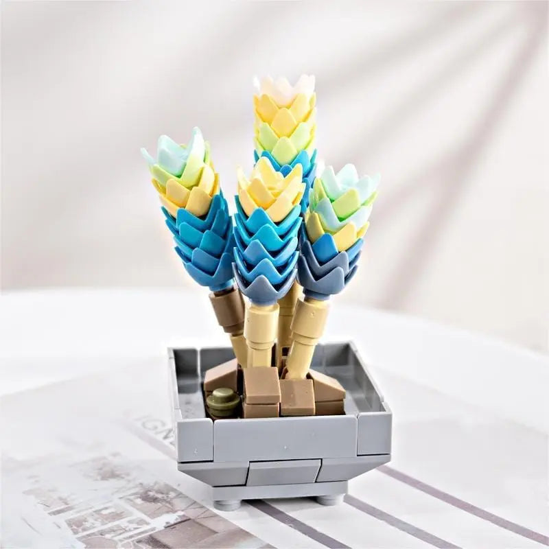 Kawaii Aesthetic Y2K Cute Fairy LEGO Compatible 12 Succulents Assembly Building Blocks MK Kawaii Store