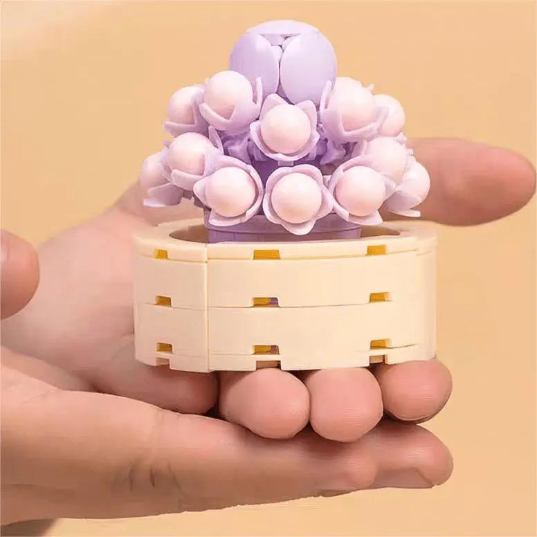 Kawaii Aesthetic Y2K Cute Fairy LEGO Compatible 12 Succulents Assembly Building Blocks MK Kawaii Store