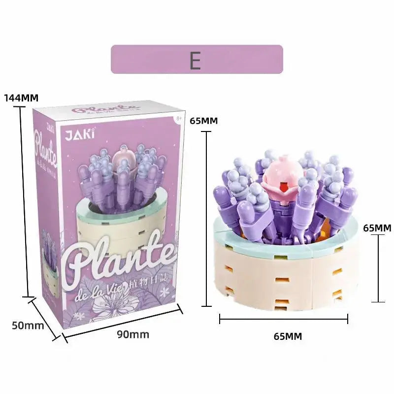 Kawaii Aesthetic Y2K Cute Fairy Succulent Potted Plants Building Blocks MK Kawaii Store