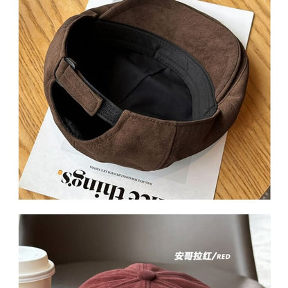 Suede Newsboy Cap