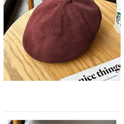 Suede Newsboy Cap