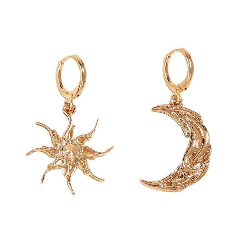 Sun and Moon Magic Earrings - Standart / Gold - earrings