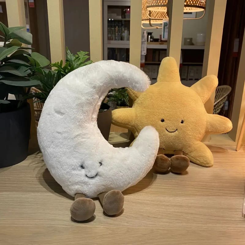 Kawaii Aesthetic Y2K Cute Fairy Sun & Moon Soft Plushie MK Kawaii Store