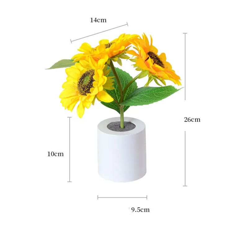 Kawaii Aesthetic Y2K Cute Fairy Sunflower Led Lamp MK Kawaii Store