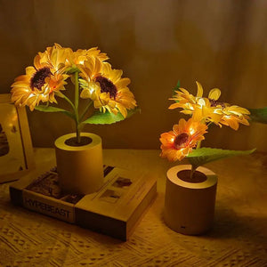 Kawaii Aesthetic Y2K Cute Fairy Sunflower Led Lamp MK Kawaii Store