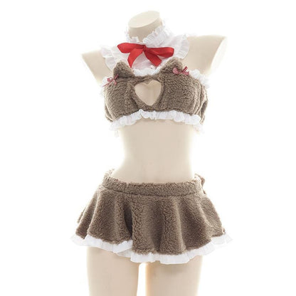 Super Cute Furry Bear Lingerie Set MK16857