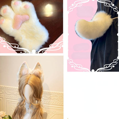 Super Furry Kawaii Cat Paw Gloves Cosplay Fursuit SP17542 - Harajuku Kawaii Fashion Anime Clothes Fashion Store - SpreePicky