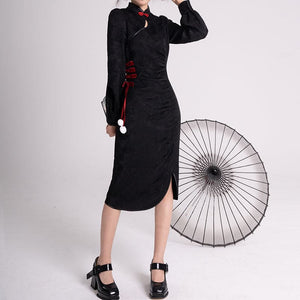 Sweet Black Red Fluffy Dragon Outfit ON814 - dress