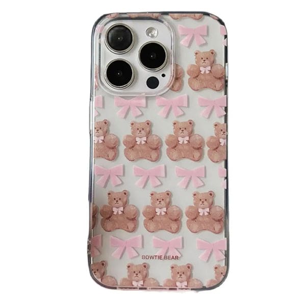 Sweet Bow Bear Phone Case - iPhone 11 / Pink - IPhone Case
