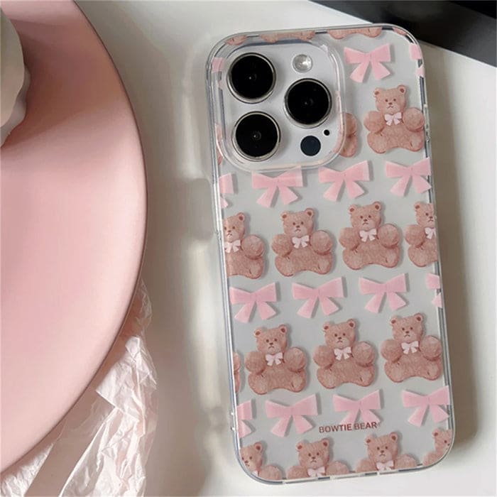 Sweet Bow Bear Phone Case - IPhone Case