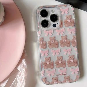 Sweet Bow Bear Phone Case - IPhone Case