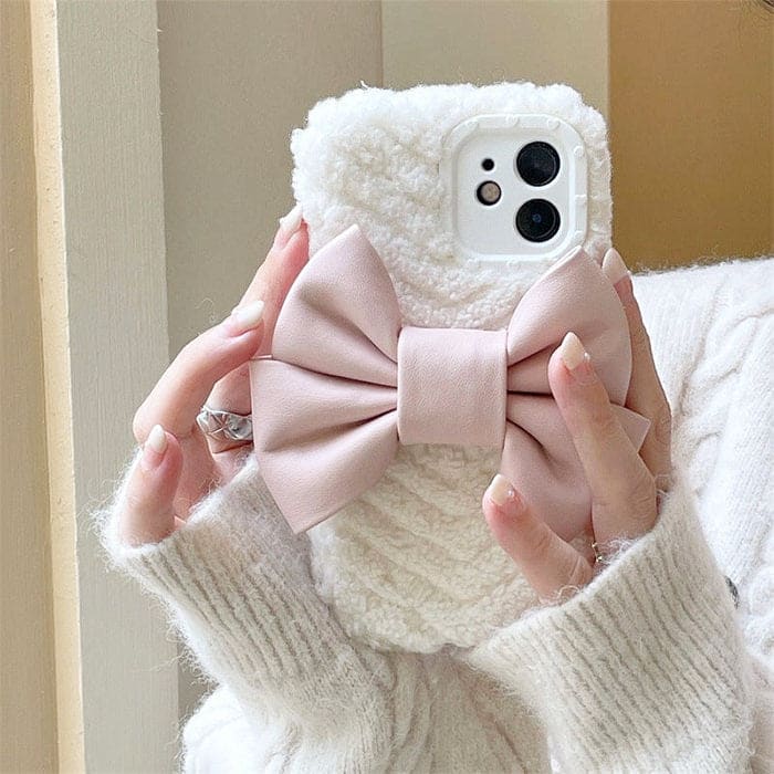 Sweet Bow Fluffy iPhone Case - IPhone Case