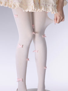 Sweet Bow Tights - Pink Bow - Tights