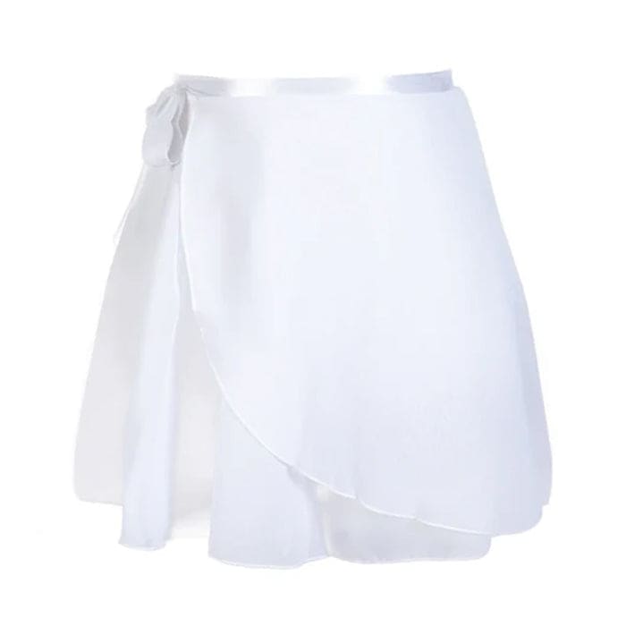 Sweet Bow Wrap Skirt - S / White - Skirt