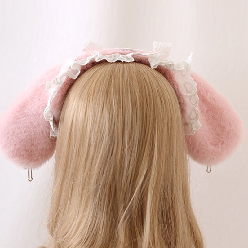 Sweet Bowknot Cross Decor Lolita Plush Hat