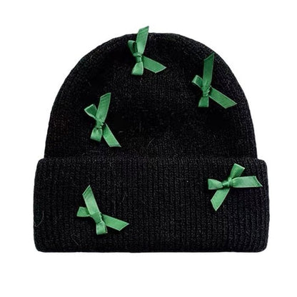 Sweet Bows Beanie Hat - Standart / Black - Hats