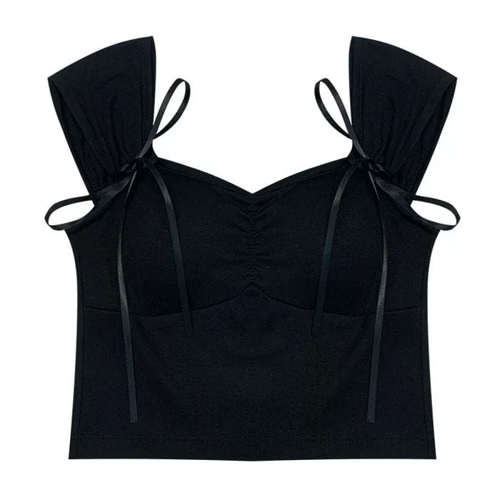 Sweet Bra Crop Top - Free Size / Black - Tops