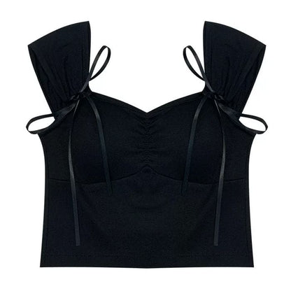 Sweet Bra Crop Top - Free Size / Black - Tops