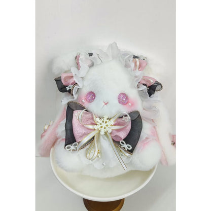 Sweet Bucket Bunny Bowknot Bag - One-Size / Black/Pink