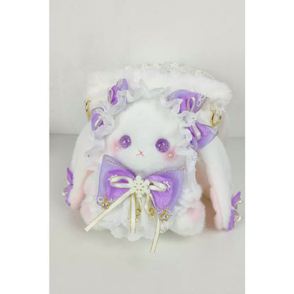 Sweet Bucket Bunny Bowknot Bag - One-Size / Purple