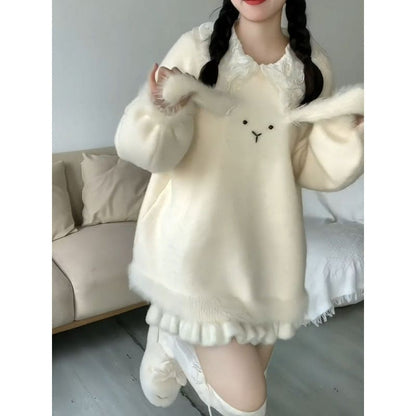 Sweet Bunny Loose Knitted Sweater