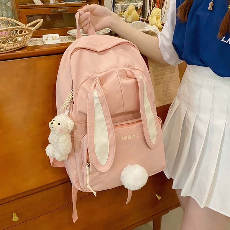 Sweet Cartoon Bunny Ears Backpack