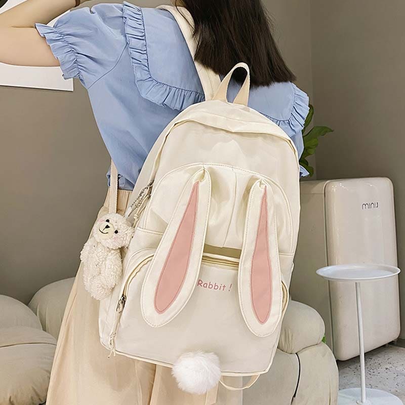 Sweet Cartoon Bunny Ears Backpack