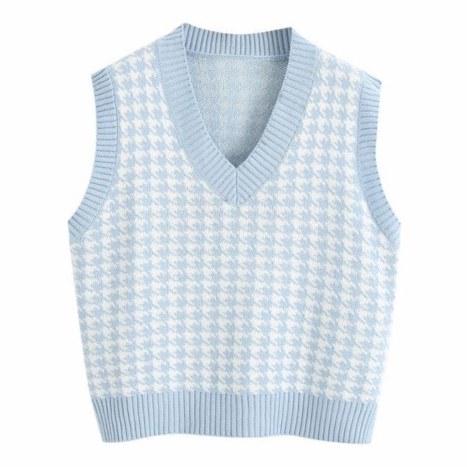 Sweet Check Vest - Sweaters