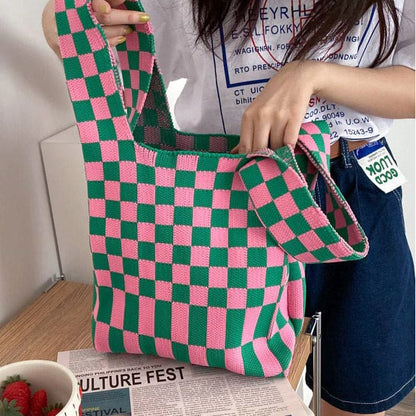 Sweet Checker Mini Tote Bag - Handbags