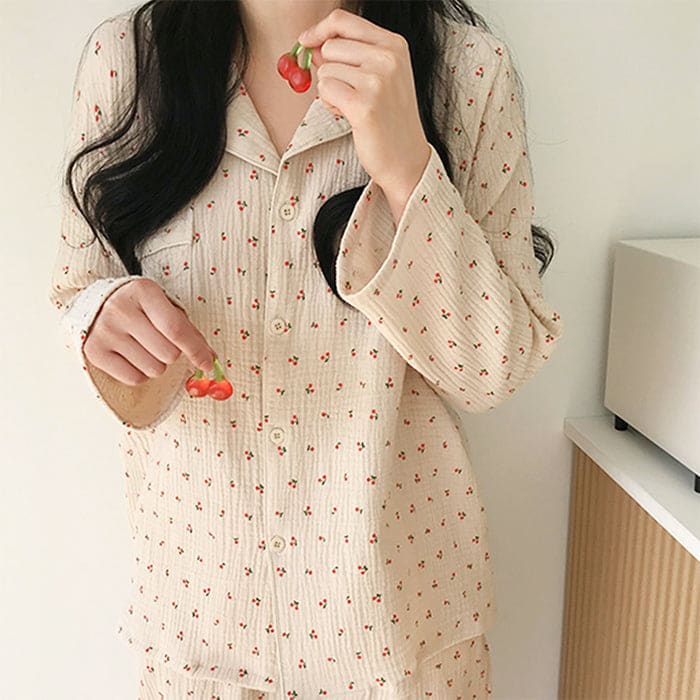 Sweet Cherry Pajama Set - Suits