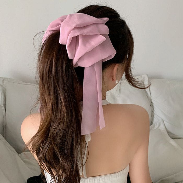 Sweet Chiffon Hair Bow Pin - Other