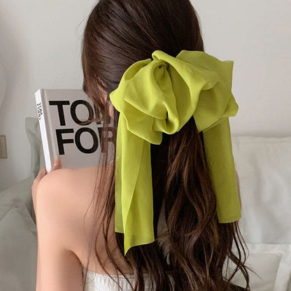 Sweet Chiffon Hair Bow Pin - Other